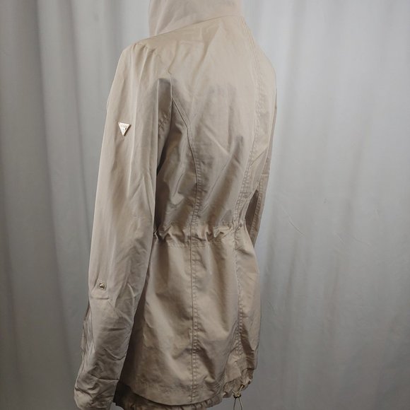 Guess - Hooded Snap Button Anorak Jacket Khaki Medium - Picture 7 of 7